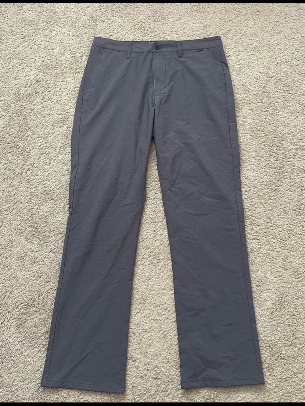 TravisMathew Golf Pants 32x32 Grey The Right Stuff Stretch Performance Chino